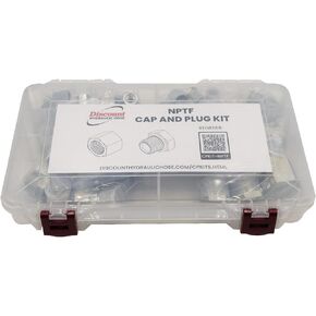 NPTF Thread Cap & Plug Hydraulic Fitting Assortment Kit (40 Piece)