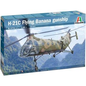 Italeri 2774S 1:48 H-21C Flying Banana Gunship, Faithful Replica, Model Making, Crafts, Hobbies, Gluing, Plastic kit, Assembly