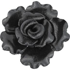 AeraVida Amazing Black Leather Rose in Bloom Statement Ring | Black Leather Jewelry | Leather Ring | Claddagh Ring