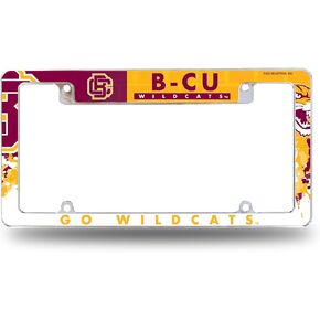 Rico Industries NCAA Bethune-Cookman Wildcats Primary 12" x 6" Chrome All Over Automotive License Plate Frame for Car/Truck/SUV