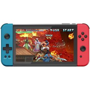 Powkiddy X70 HD Retro Handheld Game Console 7 inch Joystick FC Arcade Simulator Two-Player Battle, Built-in 6000+ Games