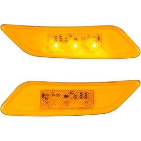 2PCS Cab Door Marker Light LED Amber Yellow Side Marker lamp Fit for Peterbilt 587 579 2010-2019 Left Driver & Right Passenger Side
