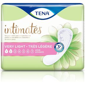 TENA Sensitive Care Extra Coverage Female Incontinent Pad Very Light Long 9" L 54291, 50 Ct