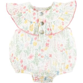 Mud Pie baby-girls Bunny Floral Bubble