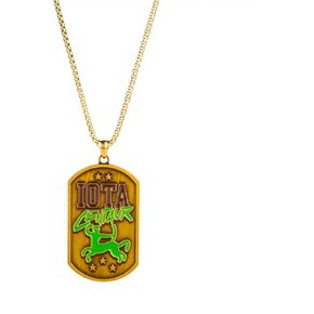 Bad Bananas BBGreek Iota Phi Theta Fraternity Paraphernalia - Dog Tag Pendant Necklace - Officially Licensed - Collection