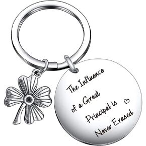 School Principal Gift, The Influence of a Great Principal is Never Erased School President Appreciation Keychain