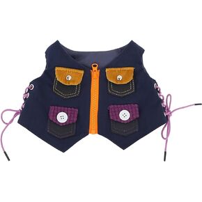 Fun and Function - Weighted Teddy Bear & Mini Me Vest - Learning Stuffed Animal Dressing Bear - Zipper Practice for Kids - Includes Learning Bear & Vest Zipper Button Snap Toy for Toddlers