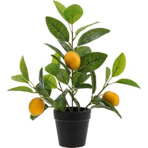 13'' Artificial Apple Tree White Potted Mini Plants Decoration Fake Realistic Fruits with 3 Red Apples for Home Living Room Office Desk Bedroom Indoor