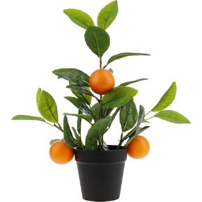 13'' Artificial Apple Tree White Potted Mini Plants Decoration Fake Realistic Fruits with 3 Red Apples for Home Living Room Office Desk Bedroom Indoor