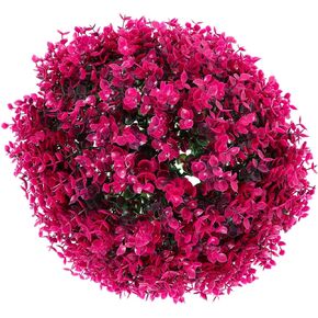LIOOBO Artificial Topiary Ball: Faux Tree Sphere Decorations, Ceiling Topiary Hanging Ball, Eucalyptus Leaf Grass Ball Orange