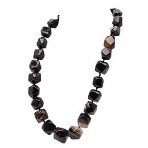 Women's Handmade 14-18mm Faceted Natural Gemstone Beaded Necklace, Chunky Statement Beaded Necklace for Women Girls - Gift Boxed Ideal Gift for Her (Multicolor)