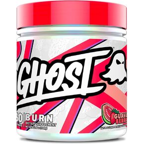 GHOST Burn Weight Management Powder, Guava Berry (60 Servings) - Metabolism & Energy Support Supplement for Men & Women - Natural Caffeine, L-Carnitine & L-Tyrosine - Gluten, Soy & Sugar-Free, Vegan