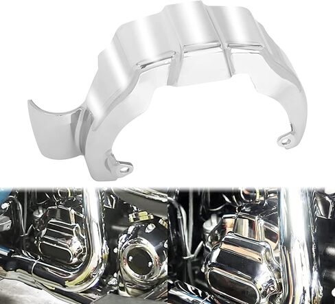 غطاء كفن ناقل الحركة للدراجات النارية YHMTIVTU مناسب لدراجة Harley Touring Glide 2017-2021 كروم in Kuwait