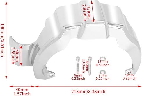 غطاء كفن ناقل الحركة للدراجات النارية YHMTIVTU مناسب لدراجة Harley Touring Glide 2017-2021 كروم in Kuwait