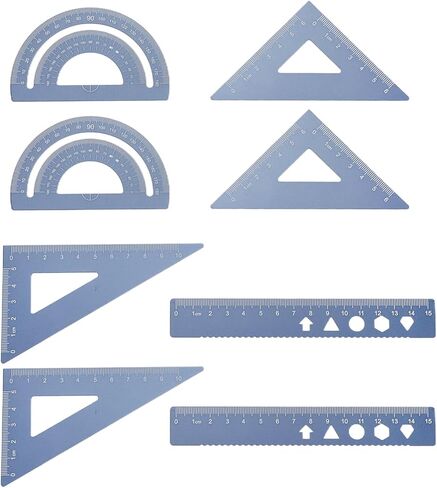 Black Triangular Scale Ruler Sets Geometry Set Aluminum Alloy Measuring Ruler Engineer Drafting Tools Drawing Triangle 2 Sets in Saudi Arabia