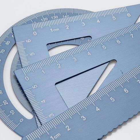 Black Triangular Scale Ruler Sets Geometry Set Aluminum Alloy Measuring Ruler Engineer Drafting Tools Drawing Triangle 2 Sets in Saudi Arabia