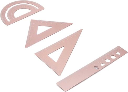 Black Triangular Scale Ruler Sets Geometry Set Aluminum Alloy Measuring Ruler Engineer Drafting Tools Drawing Triangle 2 Sets in Saudi Arabia