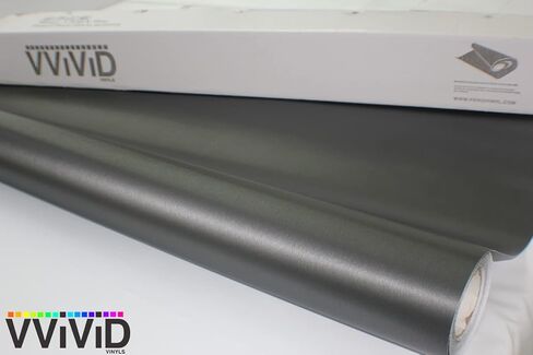 VVIVID XPO Gunmetal Grey Brushed 5 Feet x 1 Foot Car Wrap Vinyl Roll with Air Release Technology in Saudi Arabia