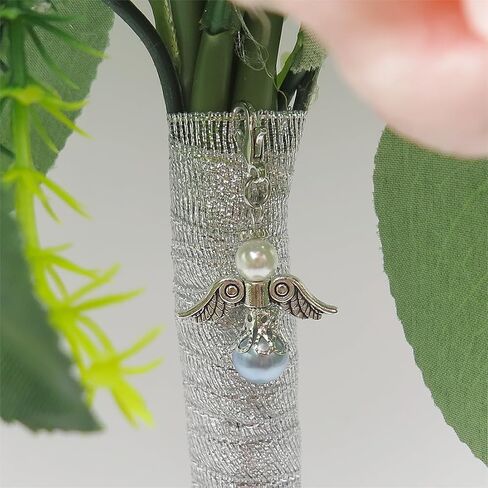 Something blue angel Wedding Bouquet Charm Wedding Gift Gift For Daughter Blue Gift for Bride in Saudi Arabia