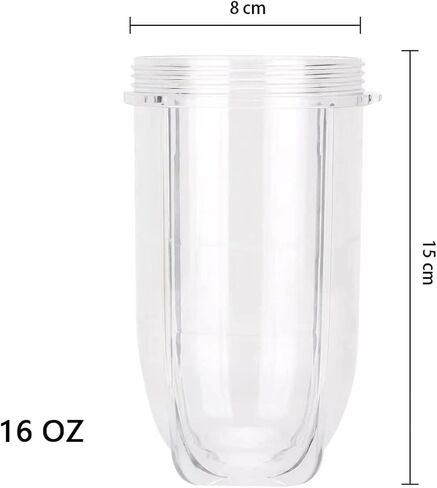 قطعتان من الأكواب البديلة لأجزاء بديلة من Magic Bullet، وعاء أكواب خلاط سعة 16 أونصة متوافق مع خلاط عصارة سلسلة Magic Bullet MB1001 بقدرة 250 وات (كوبان) in Kuwait