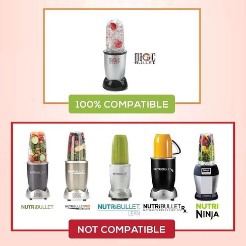 قطعتان من الأكواب البديلة لأجزاء بديلة من Magic Bullet، وعاء أكواب خلاط سعة 16 أونصة متوافق مع خلاط عصارة سلسلة Magic Bullet MB1001 بقدرة 250 وات (كوبان) in Kuwait