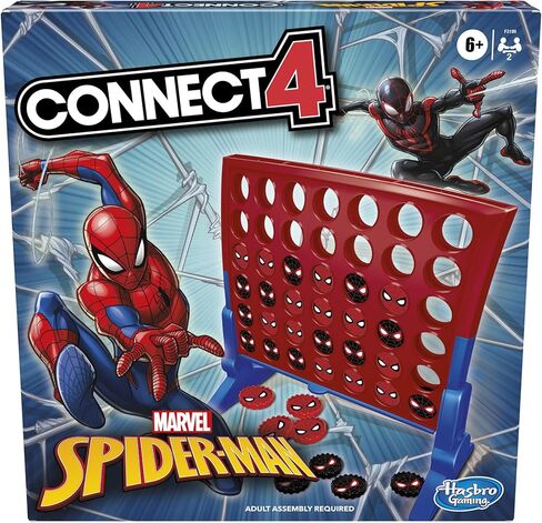 Hasbro Gaming Connect 4 Marvel Spider-Man Edition, Strategy Board Game for 2 Players, Ages 6 and Up (Amazon Exclusive) in Kuwait
