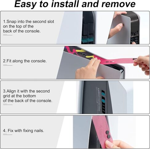 Ziysoy Dust Cover Net Compatible with PS5 Console, Fitted with Silicone Plugs and Spider Sticker, Prevent Dust and Pet Hair, Cool Game Console Accessories (Spider Web) in Saudi Arabia