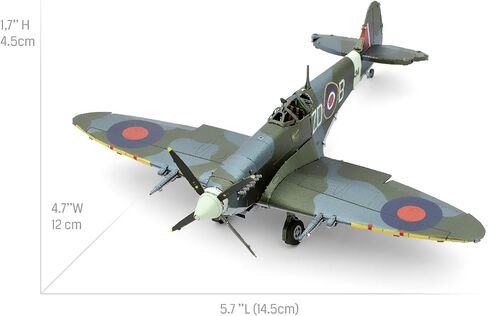 Fascinations Metal Earth Supermarine Spitfire Color 3D Metal Model Kit Bundle with Tweezers in Saudi Arabia