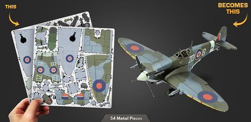 Fascinations Metal Earth Supermarine Spitfire Color 3D Metal Model Kit Bundle with Tweezers in Saudi Arabia
