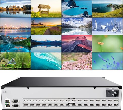 16x16 HDMI Matrix Switch 4K@30Hz ICUIXIAN Rackmount HDMI Matrix 16x16 Support RS232/WEB GUI/ HDMI1.4a /EDID/HDCP Decoding/IR/Dolby Digital/DTS-HD Main Audio Transmission HDMI Matrix Switcher in Kuwait