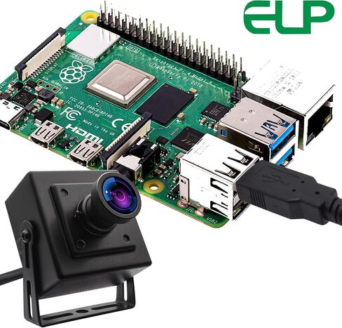 ELP Global Shutter USB Camera Wide Angle Webcam for Computer 1080P 90fps Lightburn Camera for Laser Engraver USB2.0 PC Camera High Frame USB Security Camera for Raspberry Pi (120° low distortion lens) in Saudi Arabia