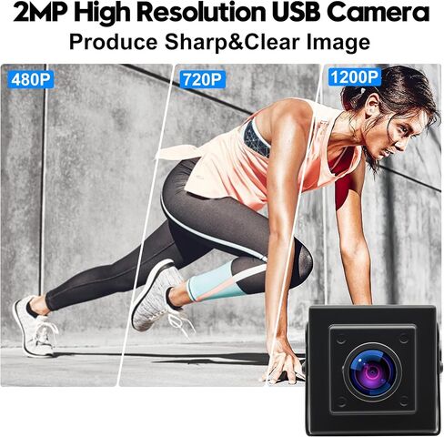 ELP Global Shutter USB Camera Wide Angle Webcam for Computer 1080P 90fps Lightburn Camera for Laser Engraver USB2.0 PC Camera High Frame USB Security Camera for Raspberry Pi (120° low distortion lens) in Saudi Arabia