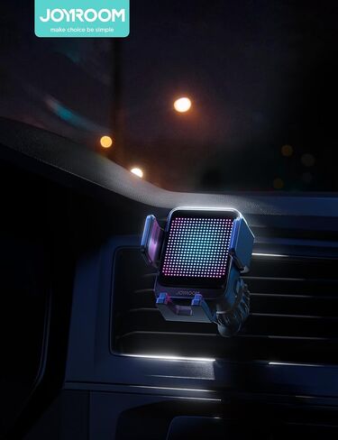 Wireless Car Charger, JOYROOM 15W Fast Charging Phone Mount for Car Wireless Charger Auto-Clamping User Friendly for Samsung Z Flip/S22, iPhone15/14/13/12 Series in Saudi Arabia