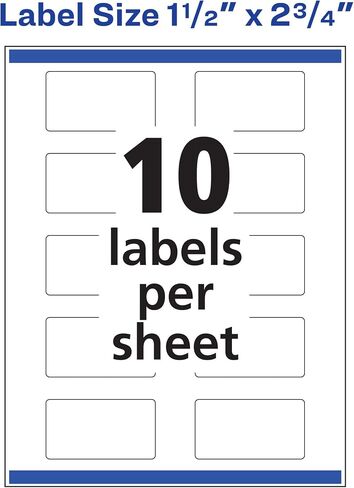 Avery Rectangle Labels with Sure Feed, 1.5" x 2.75", 100 Glossy White Labels (36456) in Saudi Arabia