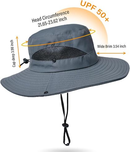 Men's Sun Hat Summer UV Protection Waterproof for Gardening Safari Beach Fishing Hiking in Saudi Arabia