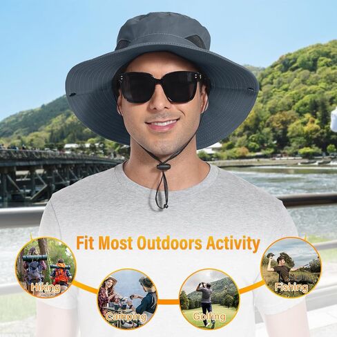 Men's Sun Hat Summer UV Protection Waterproof for Gardening Safari Beach Fishing Hiking in Saudi Arabia