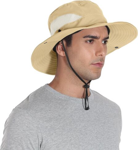 Men's Sun Hat Summer UV Protection Waterproof for Gardening Safari Beach Fishing Hiking in Saudi Arabia