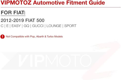 VIPMOTOZ 4PC Set LED Front Rear Amber Red Side Marker Lamps Compatible With 2012-2019 Fiat 500 Smoked Tinted Housing Clear Lens in Saudi Arabia