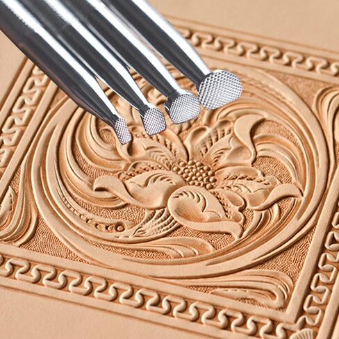 أداة ختم جلدية من Singring طوابع Beveler متقلب 304 من الفولاذ المقاوم للصدأ أدوات نحت احترافية للحرف اليدوية (4 قطعة) in Kuwait