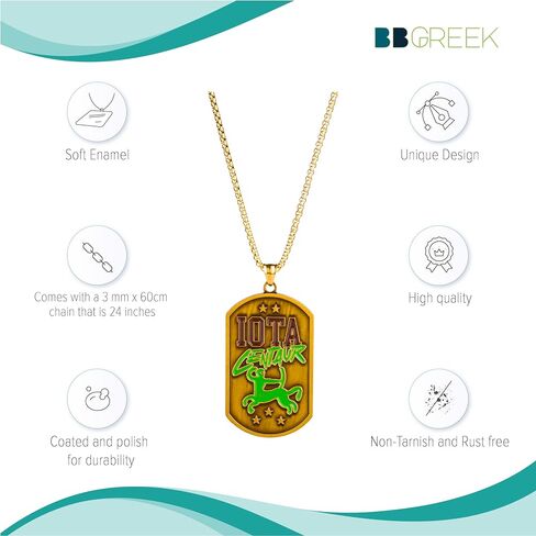 Bad Bananas BBGreek Iota Phi Theta أدوات الأخوة - قلادة قلادة علامة الكلب - مرخصة رسميًا - مجموعة in Saudi Arabia