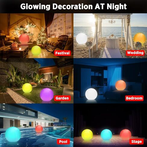 4 عبوات من كرات الشاطئ المضيئة، ألعاب حمام السباحة للأطفال، كرة حمام سباحة LED تتوهج في الظلام مقاس 16 بوصة، لعبة شاطئ عائمة قابلة للنفخ للأنشطة الداخلية الخارجية، 16 لونًا أضواء 4 أوضاع، ديكور حفلات حمام السباحة in Kuwait