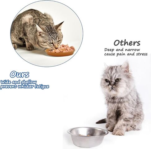 8 قطع من أوعية القطط، أوعية القطط، أطباق يوكول للقطط مقاس 6 بوصة للقطط الداخلية للقطط الصغيرة والقطط ذات الأرجل القصيرة (دائرية) in Kuwait