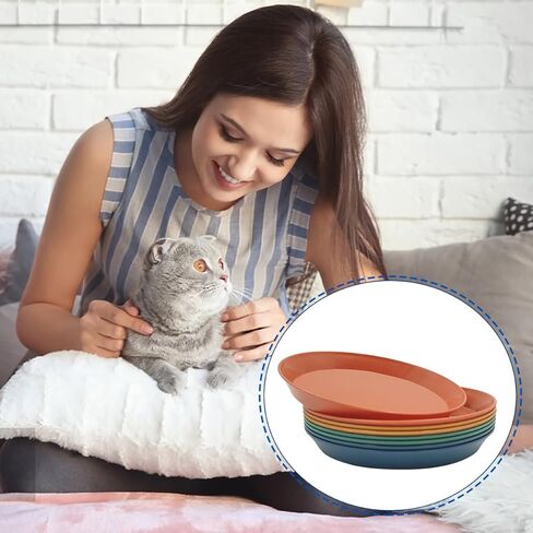 8 قطع من أوعية القطط، أوعية القطط، أطباق يوكول للقطط مقاس 6 بوصة للقطط الداخلية للقطط الصغيرة والقطط ذات الأرجل القصيرة (دائرية) in Kuwait