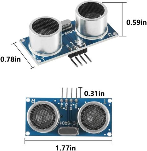 12 قطعة HC-SR04 وحدة استشعار المسافة بالموجات فوق الصوتية لـ Nano Robot XBee ZigBee من ElecRight لأجهزة استشعار القرب بالموجات فوق الصوتية وكاشفات الحركة (12 قطعة) in Saudi Arabia