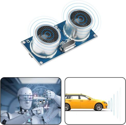 12 قطعة HC-SR04 وحدة استشعار المسافة بالموجات فوق الصوتية لـ Nano Robot XBee ZigBee من ElecRight لأجهزة استشعار القرب بالموجات فوق الصوتية وكاشفات الحركة (12 قطعة) in Saudi Arabia