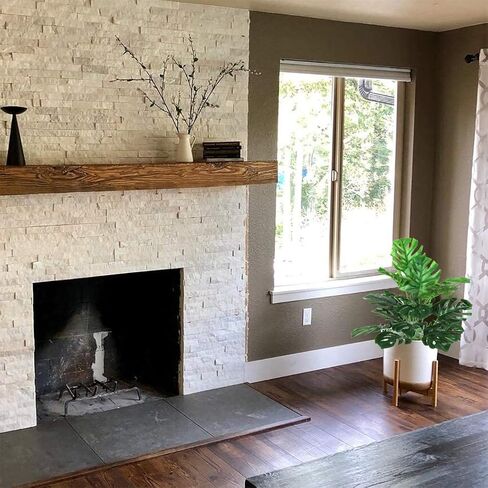 Ollain Fake Plants Artificial Palm Tree 28" Large Monstera Plant for Indoor and Outdoor Home Office Décor (2) in Kuwait