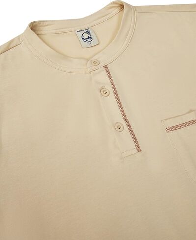 قمصان Hardaddy الرجالية بأكمام قصيرة من Henley كاجوال صيفية خفيفة الوزن بأزرار Henley صلبة in Saudi Arabia