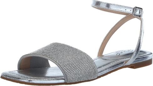 Jewel Badgley Mischka Hadley Flat Sandals with Ankle Strap in Saudi Arabia