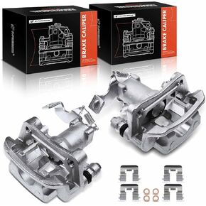 A-Premium Disc Brake Caliper Assembly with Bracket Compatible with Select Hyundai and Kia Models - Elantra GT, For Veloster, Forte, Forte, Forte Koup, Forte5 - Rear Driver and Passenger, 2-PC Set