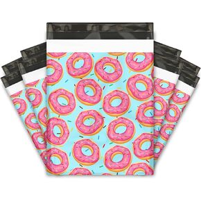 10x13 (100) Sprinkled Donuts Designer Poly Mailers Shipping Envelopes Premium Printed Bags